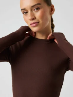 Studio Ribbed Cropped Long Sleeve