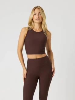 Studio Ribbed Cropped Tank Top