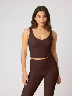 Studio Ribbed V-Neck Top