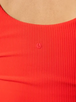 Studio Ribbed V-Neck Top
